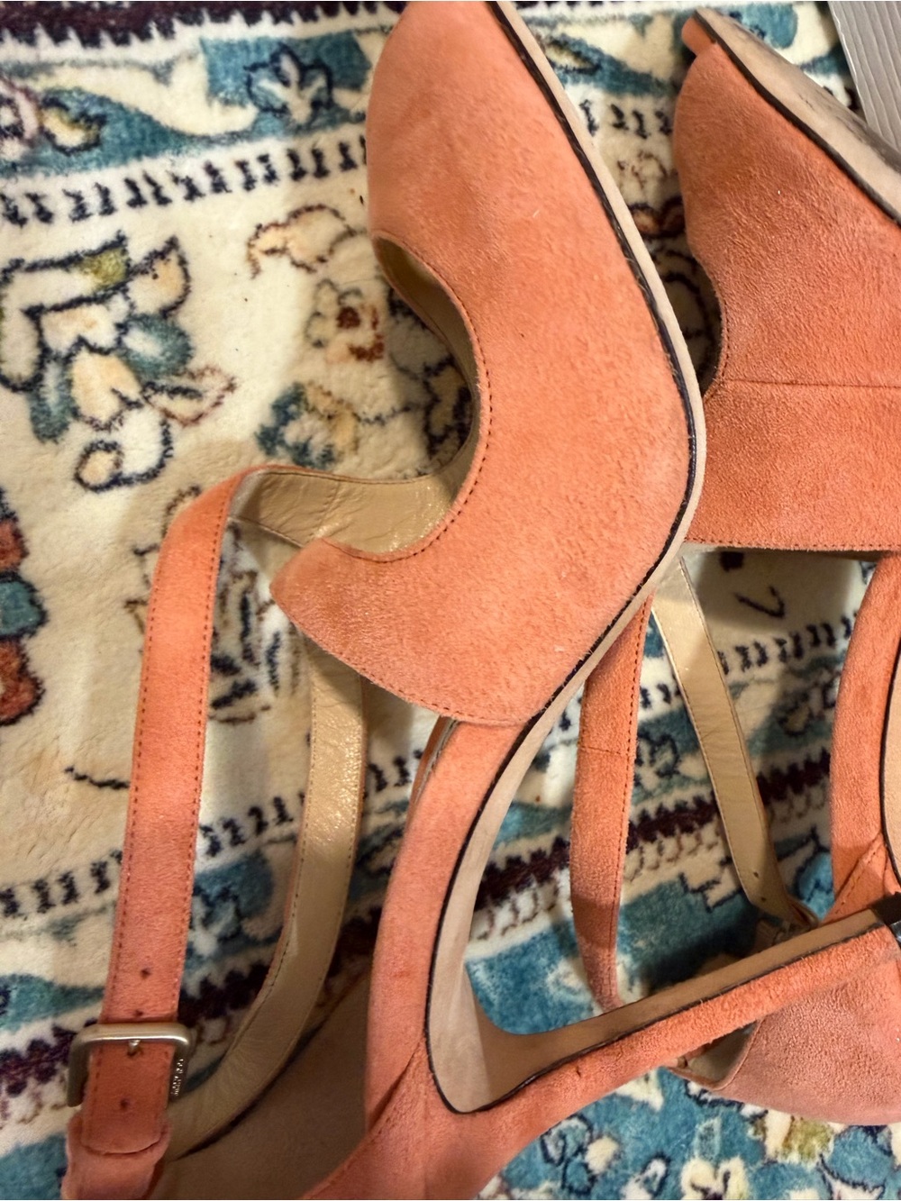 Jimmy Choo Women's Suede Ankle-Strap Sandals in Coral Emily 100 38.5 - Picture 7 of 13